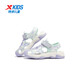 Xtep children's sports and leisure sandals for young children and girls Baotou sandals summer new non-slip beach shoes moonlight gray/snow purple 27