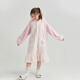 Adoring boy sweet and cute autumn and winter thickened home clothes pajamas girl fluffy bunny hooded pajamas fun bunny ears pink pink 170