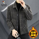 Woodpecker (TUCANO) Woolen Jacket Men's 2025 New Lapel Casual Jacket Autumn and Winter Business Woolen Tops Plus Velvet Thickened Trendy Khaki Thickened Velvet 2XL Recommended 130-145Jin Jin equals 0.5 kg