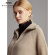Zhenbei Pure Cashmere Sweater Women's Autumn and Winter New Thick Zipper Cardigan Warm Knitted Jacket Simple TM8166 Camel XL (110 Size)