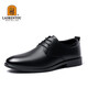 LAORENTOU leather shoes for men, business casual shoes, spring and autumn breathable, wear-resistant, non-slip leather shoes for men, black 41