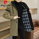 Pierre Cardin windbreaker men's mid-length velvet thickened woolen coat 2024 autumn and winter new woolen coat large size hooded top Khaki M