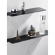Yiting wall storage rack metal straight layer partition wall decoration rack punch-free shelf living room wall hanging L plate length 100 width 20 height 5 black