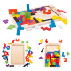 Fuhaier wooden Tetris puzzle building blocks children's educational toys baby handmade intellectual games kindergarten early education