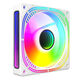 棱镜4代新品PRO 12CM机箱风扇ARGB5V神光同步AURA炫彩PWM温控 白框 棱镜四代【正向】 5个装