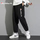 Champion Graffiti 2025 New Drawstring Leg Sports Pants Men's Japanese Loose Leg Casual Harem Sports Pants Trendy Knitted 2057 Black 2XL Recommended 135-150 Jin Jin equals 0.5 kg