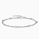 Jincaifu platinum bracelet personalized women's round bead bracelet birthday gift to girlfriend pt950 platinum chain platinum round bead bracelet about 3g