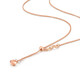 Mengjinyuan 18K gold necklace AU750 color gold Chopard chain plain chain rose gold love O-shaped chain for your girlfriend, weighing about 1.3g, chain length 45cm, red Chopard chain