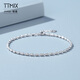 TTMIX platinum pt950 bracelet for women, light luxury platinum double layer sparkling diamond chain bracelet for wife, double layer 5.5-5.7g 17+2cm