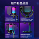 FIFINE computer desktop USB microphone wired e-sports RGB lighting effect condenser microphone live broadcast full set of professional equipment game live recording karaoke conference noise reduction radio microphone A6 A6 black + 35 cantilever bracket (with round base)