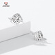 Aido Diamond PT950 platinum earrings for women, platinum shiny laser car flower ear hooks, fashionable and versatile earrings, small version, weighing 1.3-1.5 grams