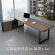 Osladen boss desk executive desk chairman leader CEO furniture general manager solid wood computer desk with side cabinet log 180*80*75*4.5 cabinet 150*35*61cm