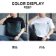 Dingfengbaoluo Camiseta de manga corta para hombres Camiseta de verano Algodón puro Top delgado suelto 21013 Black XL