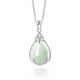 MZMZ platinum necklace women's pt950 platinum clavicle chain fashionable Valentine's Day birthday gift for girlfriend mother-in-law PT950 platinum-water drop Hetian jade necklace