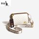 Kangaroo women's bag brand bag pillow bag women's bag embossed plaid one-shoulder crossbody bag black