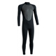 Citoor 3mm warm and cold-proof wetsuit, full set of fishing suit, wet snorkeling suit, swimming sun protection one-piece surfing suit for men and women, black XL (suitable for 170-180cm68-75kg)