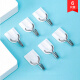 Green Source Seamless Strong Adhesive Hooks 6 Pack (White) Bathroom Hooks Posted on the Back of Bathroom Kitchen Door Clothes Hooks No Punching Wall Hooks Strong