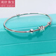 Heye Jewelry Pt950 platinum, very shiny, small waist, perfect round solid closed mouth, positioning beads platinum bracelet for women, gold weight 8.48 grams, size 55, perfect round solid closed mouth.