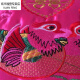 A pair of Xuanfeng embroidered pillowcases, a pair of big red wedding pillowcases, silk quilted cotton edge, ruffle edge, mandarin duck festive pillow, jade color, a pair of big red edge mandarin duck pillowcases