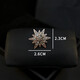 Beautifully made and cute collar pin, anti-exposure buckle, Hao Shi six-pointed star men's brooch, shirt collar button pin, suit badge corsage, 1 antique silver