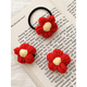 CHUXIANG gives you a small red flower brooch, peripheral accessories, bracelets, cute Japanese pins for women's hair, 1# red flower brooch B02-304-9