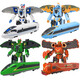 Lingdong Creation (LDCX) train Superman Four-combo Yutian Qinglong train high-speed train track deformation robot children's toy boy Erhe [Fuxing-Liu Captain]
