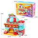 Beizhilu New Happy Burger Shop Toy Bakery Xiaoling Playing House Superman Machine de bebidas Agua eléctrica Cainifang 9901