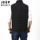 Jeep (JEEP) down vest men's youth winter loose casual vest white duck down vest men's waistcoat warm travel jacket black 3XL