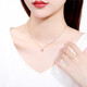 Saturday Fortune (ZLF) 18K gold necklace for women rose gold crown color gold pendant clavicle chain 42cm +3cm