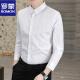 ROMON 2024 spring new men's long-sleeved shirt business casual all-match professional work shirt elastic non-iron top gray 2XL recommended about 140-155Jin [Jin is equal to 0.5 kg]