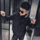 Jason's thickened warm leather cotton coat men's winter trendy lamb fur collar slim cotton leather jacket men's handsome cotton jacket A368-PM9816 black (single jacket) M (95-110Jin Jin is equal to 0.5 kg)