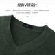 Shanshan (FIRS) 10% cashmere V-neck wool men's autumn new business solid color high-end knitted cadre sweater 674 dark green M (170)