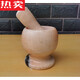 Xuan Liang Japan imported quality white marble mortar grinder garlic mortar household stone garlic pounder garlic masher garlic press snowflake white stone mortar set