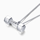 Pt.Charm Platinum Pendant Barbell Necklace pt950 Platinum Necklace Couple Personalized Dumbbell Pendant Valentine's Day Gift Confession Customized Men's 14.8-14.9g