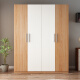 A home furniture wardrobe modern simple wooden four-door wardrobe small apartment four-door wardrobe (two colors available, contact customer service) five-door wardrobe 2 meters A0461-200