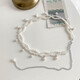 QBILY Waist Chain Artificial Pearl Autumn and Winter Dress Belt Women's Dress with Skirt Decorative Waist Chain Waistband for Women Double Layer Artificial Pearl Necklace Waist Chain - White