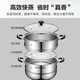 SUPOR steamer 304 stainless steel double-layer thickened large-capacity household double-bottomed two-layer steamer induction cooker gas universal pot steamer free steaming cloth 2 layers 28cm