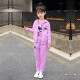 Three-piece set of Mipaika Meng children's clothing girls suit spring and autumn 2022 new children's suit for older children fashionable vest jacket T-shirt casual pants girl fashionable sportswear 12 years old pink [three-piece set] 140 size recommended height of about 1.3 meters