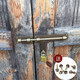 XMSJ custom door latch door buckle door bolt door latch lock copper old-fashioned large door latch antique wooden door surface-mounted extended door latch 12cm door latch plus lock left