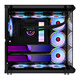 Wanjia Robin 3 wide-body double-sided transparent glass chassis dual 360 water-cooled computer main chassis sea view room chassis desktop 30 series long graphics card vertical mounting chassis Bauhaus pure white Robin 3 (black) + 7 prism 4pro fan ARGB