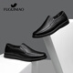 FUGUINIAO 2025 Autumn and Winter Men's Shoes Business Cowhide Leather Shoes Men's Casual Versatile Derby Shoes Black 41