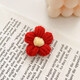 CHUXIANG gives you a small red flower brooch, peripheral accessories, bracelets, cute Japanese pins for women's hair, 1# red flower brooch B02-304-9