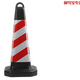 Aijibao Warning Post Rubber Road Cone 70CM Reflective Cone Isolation Pier No Parking Roadblock Cone Ice Cream Bucket No Parking (Red and White) Reflective Stripes