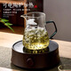TIANXI fair cup heat-resistant glass transparent integrated crescent teapot filter tea water separation household tea dispenser tea set heat-resistant and explosion-proof green 580ml