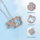 Chiba Jewelry 18k gold diamond pendant, four-leaf clover as a gift for girlfriend, four-leaf clover inner pendant/main stone about 9 minutes