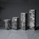 Jingshiyun stone pillar marble natural solid sculpture base entrance hall courtyard Chinese style decorative column floor-standing ornament 20*20*80 (ink cloud pattern)