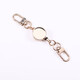 
Kafus Small 2.0 All Metal Retractable Cuff Two-End Double Cuff Easy-Tight Cuff Zinc Alloy Easy-Tight Card Cuff Cuff Cuff Cuff Card Extension Cuff Double Keychain Accessories Customizable Drop Shape 9922 Gold Retractable Cuff + Smiley 1