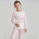 Aimer Kids Admiring Children 23aw Soleil chaud Nouveau style Men / fille Single-couche Round Cou Longté / pantalon unique AK173C983 TOP ELF 90