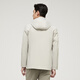 YOUNGOR windbreaker men's stand-up collar hooded removable long single windbreaker cotton durable, comfortable and breathable new product beige gray 2XL 185/104A