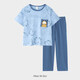 
Mannido pajamas men's summer pure cotton short-sleeved trousers thin boys 2024 new men's big children and teenagers' home N9901 [short length] 16 size recommended 135-145cm
